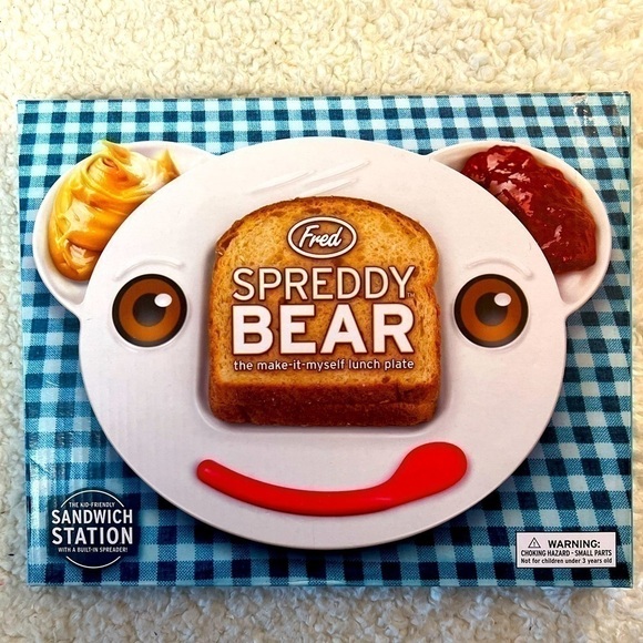 Fred "SPREDDY BEAR" Make It Yourself Sandwich Plate - Picture 2 of 5